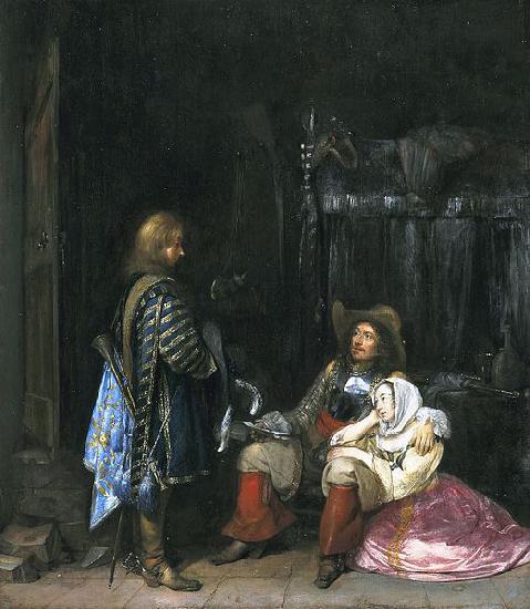 Gerard ter Borch the Younger The messenger, known as The unwelcome news oil painting picture